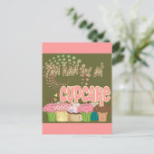 Du hattest mich am Cupcake Postkarte (Stehend Vorderseite)