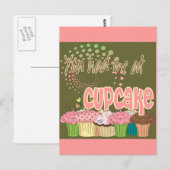Du hattest mich am Cupcake Postkarte (Vorne/Hinten)
