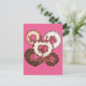 Du hattest mich am Doughnut - Valentinstag Postkarte (Stehend Vorderseite)
