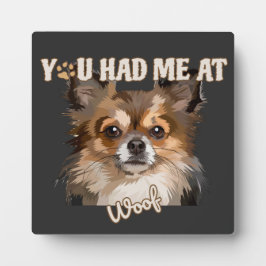 Du hattest mich am Texthundporträt Fotoplatte