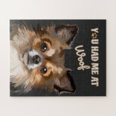 Du hattest mich am Texthundporträt Puzzle (Horizontal)