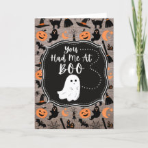 Du hattest mich auf Boo Halloween Card