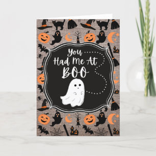 Du hattest mich auf Boo Halloween Card Karte