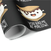 Du hattest mich auf Mallow Funny Smore Pun Dark BG Geschenkpapier (Rolleneckpunkt)