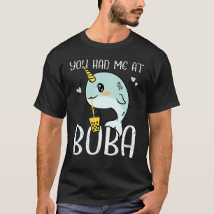 Du hattest mich bei Boba Narwhal Niedlich Kids Bub T-Shirt