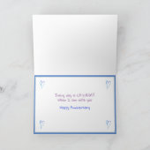 Du hattest mich bei Meow Happy Anniversary Niedlic Karte (Innenseite)