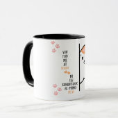 Du hattest mich bei Meow niedlich cat Tasse (Vorderseite Links)