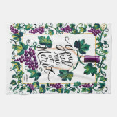 Du hattest mich bei Merlot Custom Lila Vino Geschirrtuch (Horizontal)