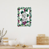 Du hattest mich bei Merlot Red Wine Lover Custom Poster (Küche)