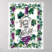 Du hattest mich bei Merlot Wine Lover Custom Poster (Vorne)