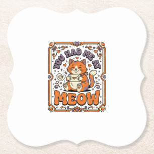 Du hattest mich bei Miau Katzen Valentinstag Liebe Untersetzer