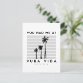 Du hattest mich bei Pura Vida Costa Rica Beach Pos Postkarte (Stehend Vorderseite)
