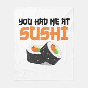Du hattest mich bei Sushi - Sushi Liebhabern Fleecedecke