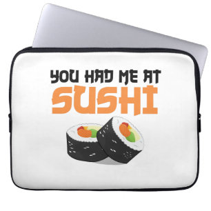 Du hattest mich bei Sushi - Sushi Liebhabern Laptopschutzhülle