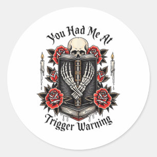 Du hattest mich bei Trigger Warning, Bad Book Club Runder Aufkleber