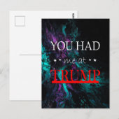 Du hattest mich bei Trump Postkarte (Vorne/Hinten)