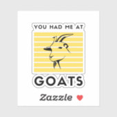 Du hattest mich bei Ziegen Aufkleber (Blatt)