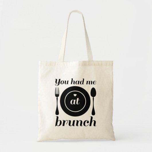 Du hattest mich beim Brunch Tragetasche (Vorne)