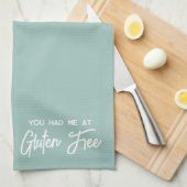 Du hattest mich glutenfrei geschirrtuch (Viertel Falte)