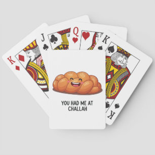 Du hattest mich im Challah Brot Hanukkah jüdisch Spielkarten