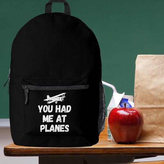 Du hattest mich im Flugzeug, Funny, Simple Aviatio Bedruckter Rucksack