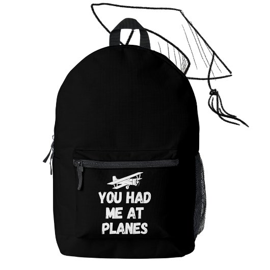 Du hattest mich im Flugzeug, Funny, Simple Aviatio Bedruckter Rucksack