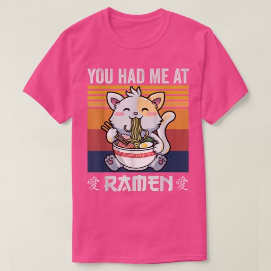 Du hattest mich im Ramen Shirt, Kawaii Anime Shirt (Design vorne)