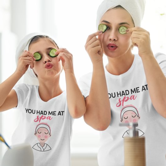 Du hattest mich im Wellness-Center, Schwarz-Rosa-T T-Shirt