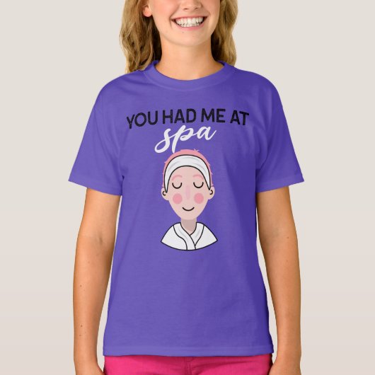 Du hattest mich im Wellness-Center Schwarz-weißes  T-Shirt (Vorderseite)