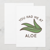 Du hattest mich in Aloe Dankeskarte (Vorne/Hinten)