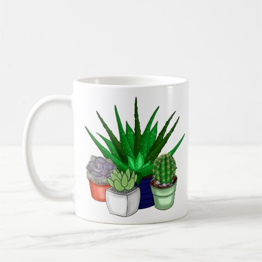 Du hattest mich in Aloe | Funny Pflanze Puff Kaffeetasse (Links)