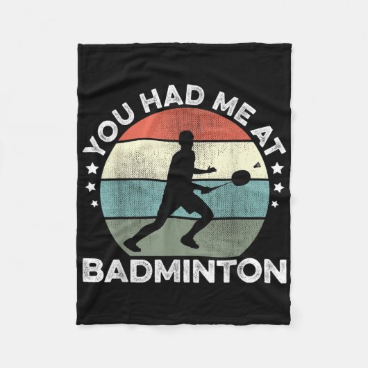 Du hattest mich in Badminton Shuttle Badminton Pla Fleecedecke (Vorderseite)