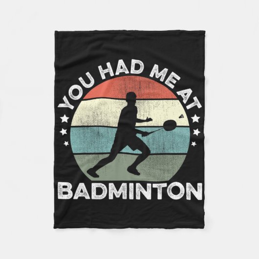 Du hattest mich in Badminton Shuttle Badminton Pla Fleecedecke (Vorderseite)