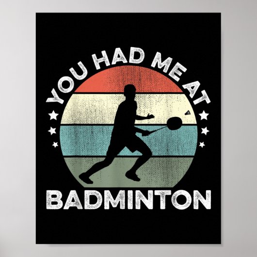Du hattest mich in Badminton Shuttle Badminton Pla Poster (Vorne)