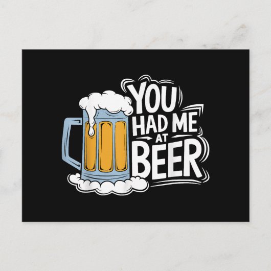 Du hattest mich in Beer Postkarte (Vorderseite)