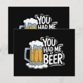 Du hattest mich in Beer Save The Date (Vorne/Hinten)