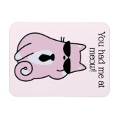 Du hattest mich in der Mitte! - Coole rosa Katze Magnet (Horizontal)