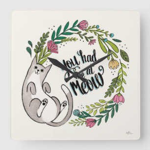 Du hattest mich in der Mitte Quadratische Wanduhr