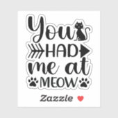 Du hattest mich in der Zwischenzeit Aufkleber (Blatt)