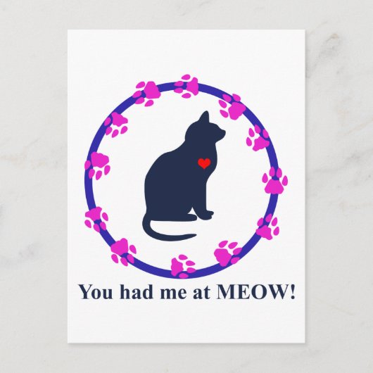 Du hattest mich in Meow! Postkarte (Vorderseite)