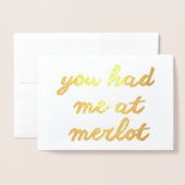 Du hattest mich in Merlot Folienkarte (Vorderseite mit Umschlag)
