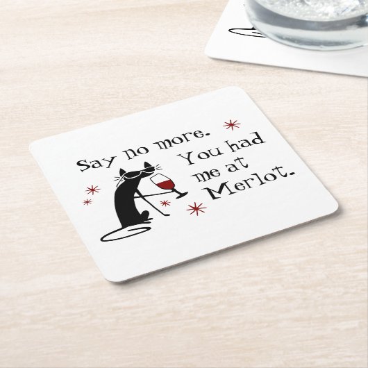 Du hattest mich in Merlot Funny Wine Puff Rechteckiger Pappuntersetzer (angewinkelt)