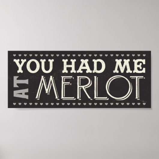 Du hattest mich in Merlot Poster (Vorne)
