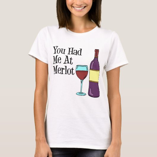 Du hattest mich in Merlot T-Shirt (Vorderseite)
