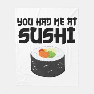 Du hattest mich in Sushi - Funny Food Fleecedecke