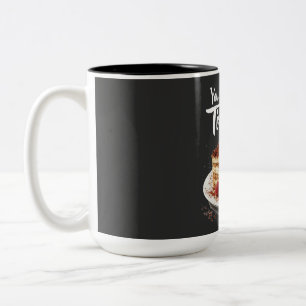 Du hattest mich in Tiramisu - Fun Food Print Zweifarbige Tasse