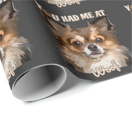 Du hattest mich in Woof | Spitz Hunde Liebhaber Geschenkpapier
