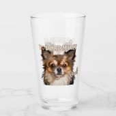 Du hattest mich in Woof | Spitz Hunde Liebhaber Glas (Vorderseite)