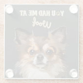 Du hattest mich in Woof | Spitz Hunde Liebhaber Glasuntersetzer (Rückseite)