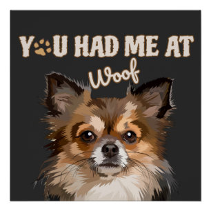 Du hattest mich in Woof   Spitz Hunde Liebhaber Poster